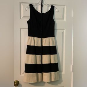Kate Spade black and cream sleeveless dress, size 10